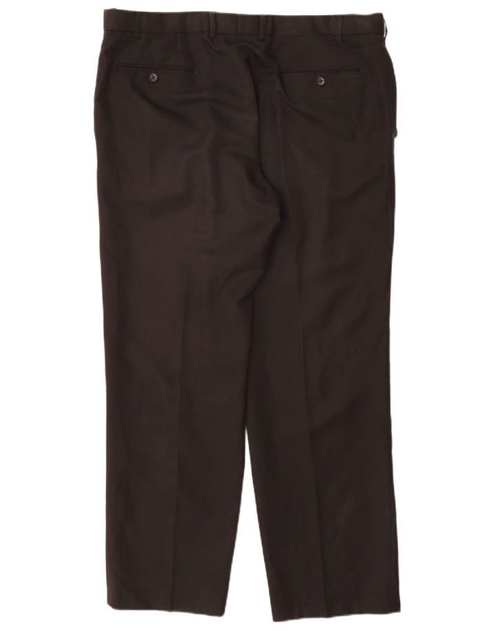 Pantaloni chino drepți pentru bărbați Marks & Spencer L38 L31 Poliester negru