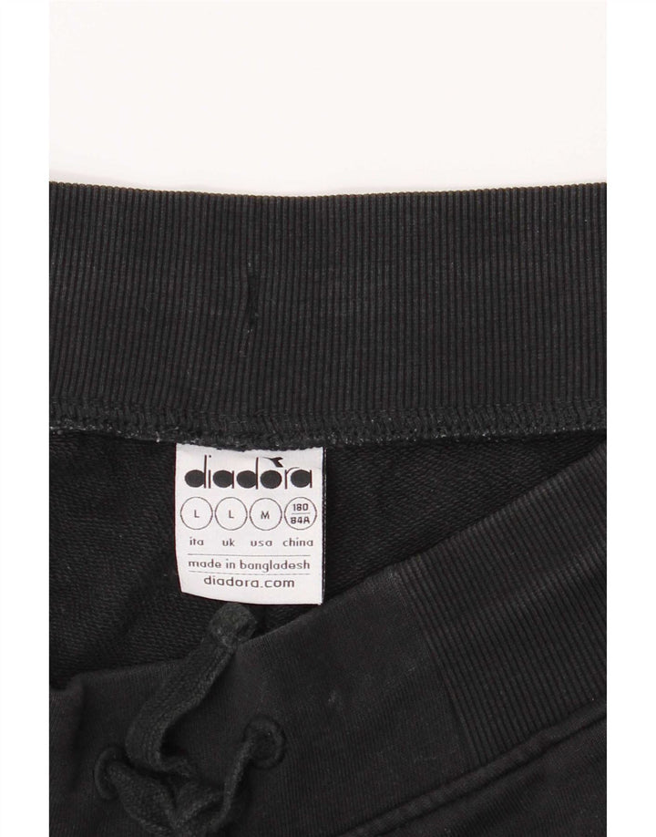 Pantaloni scurți sport Diadora pentru bărbați, mari, negru, bumbac