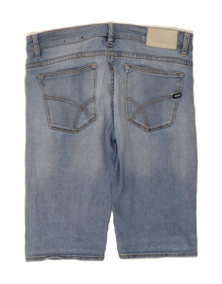 GAS Womens Denim Shorts W32 Large  Blue Cotton Vintage Gas and Second-Hand Gas from Messina Hembry 