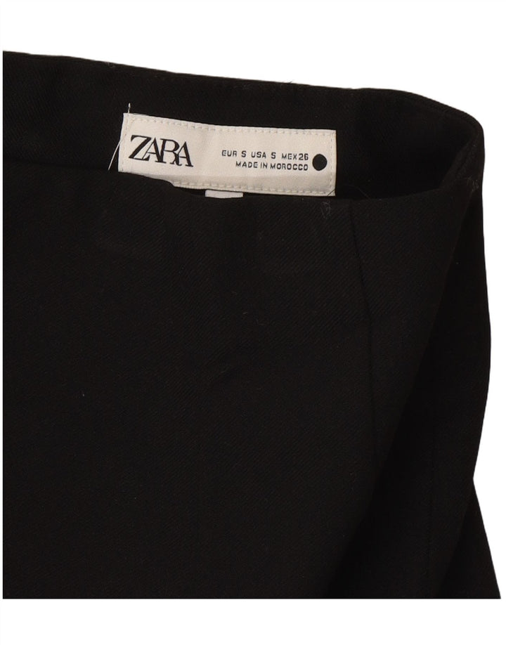 Fusta Mini Zara Femei Mic W26 Poliester Negru