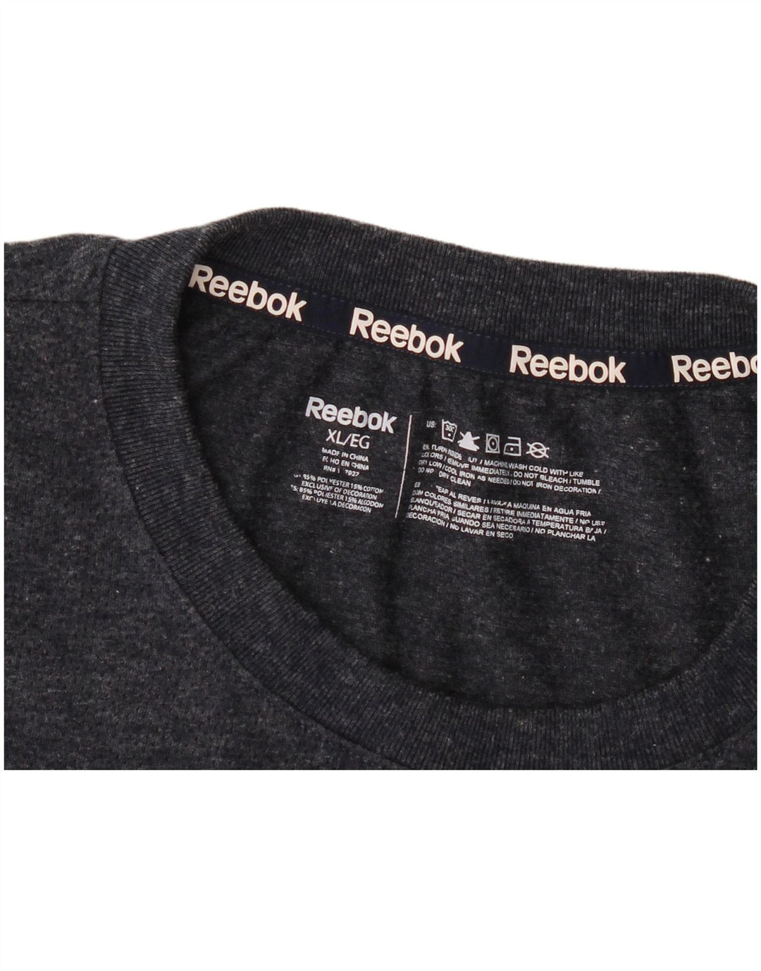 Tricou pentru bărbați Reebok Top XL poliester cu pături gri