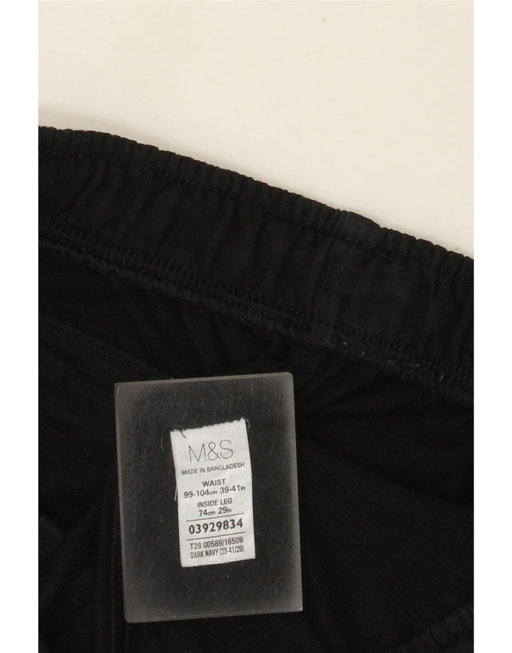Pantaloni de trening pentru bărbați Marks & Spencer, bumbac negru XL