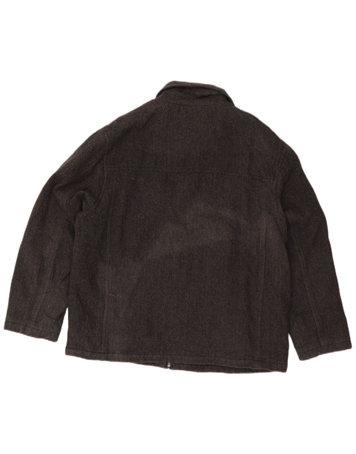 Jachetă Bomber Dockers pentru bărbați UK 42 XL Lână gri Herringbone