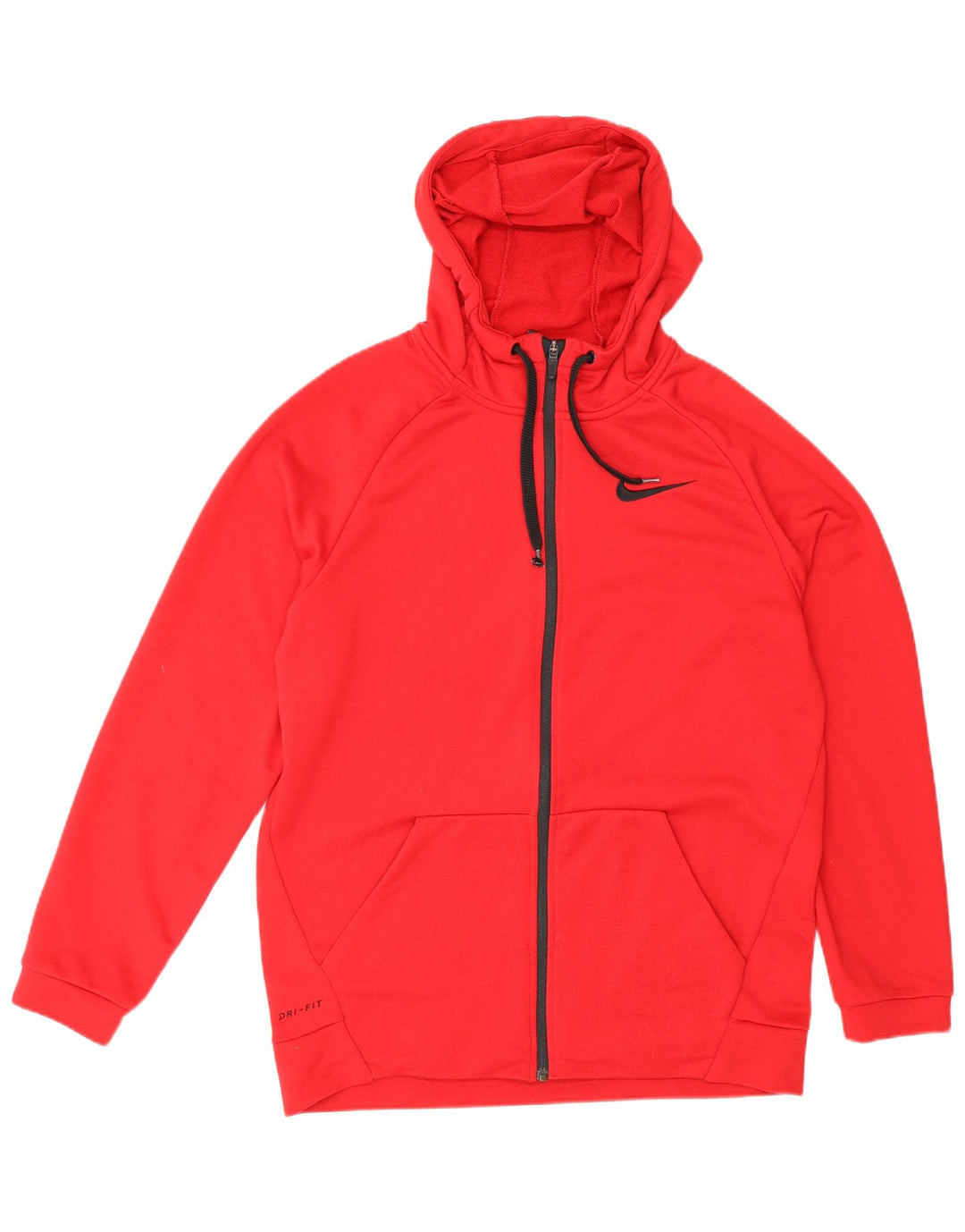 Pulover Nike pentru bărbați Dri Fit, cu fermoar, poliester roșu mediu