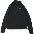 Top de trening NIKE Dri Fit, cu fermoar și gât, pentru femei, UK 10, negru