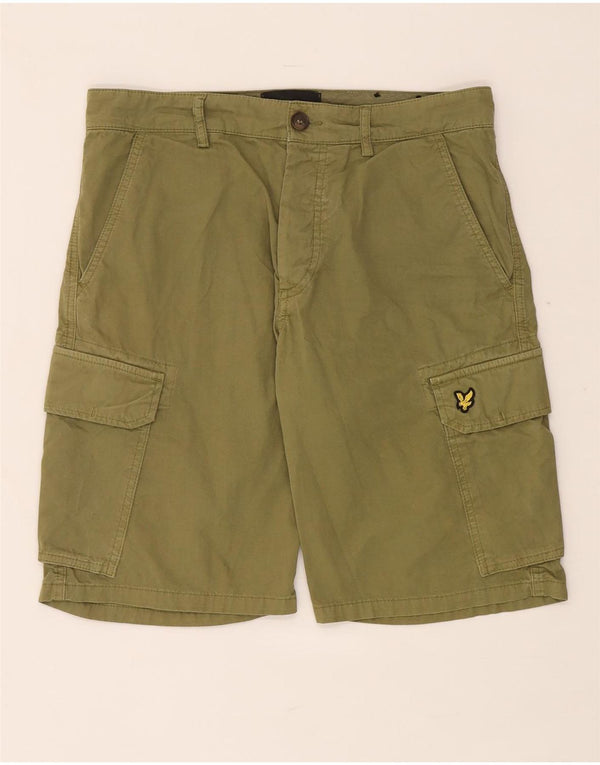 Lyle & Scott Mens Regular Fit Cargo Shorts W31 Medium Khaki Cotton