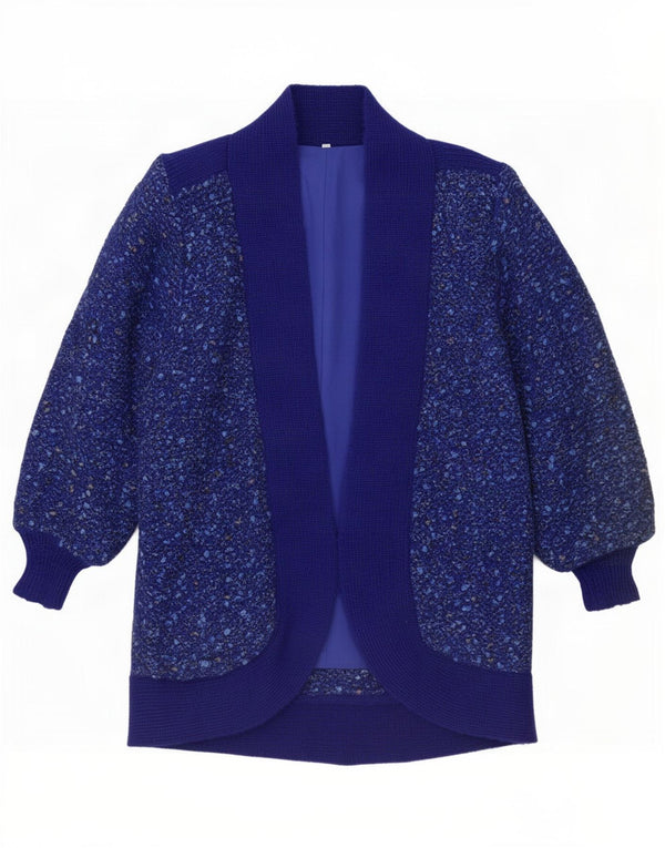 Pulover Vintage cardigan deschis pentru femei UK 10 Small Blue Flecked Retro
