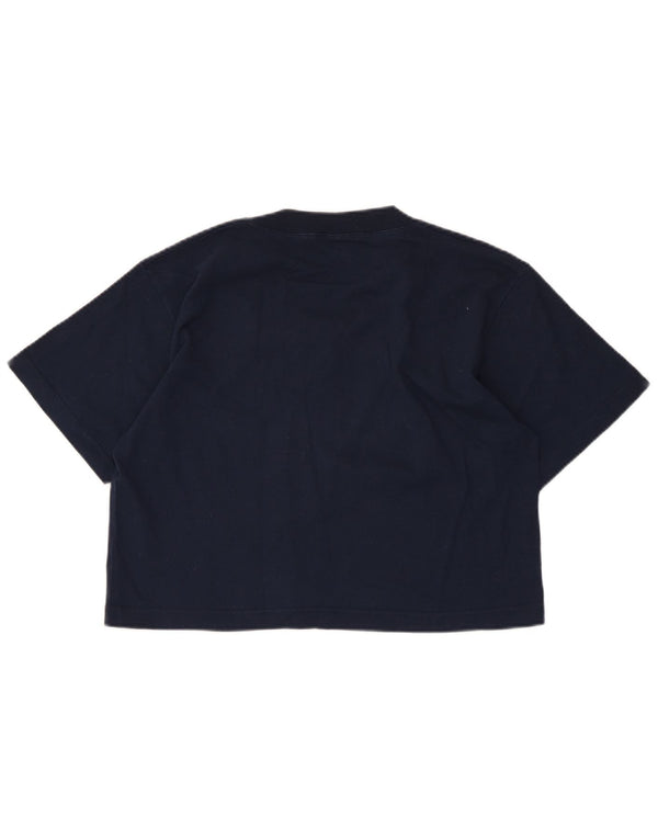 Tricou pentru femei Champion Crop Top UK 14 Medium Bleumarin Bumbac