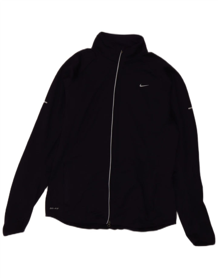 Jachetă de top pentru trening NIKE Dri Fit pentru femei UK 14 Poliester violet mare