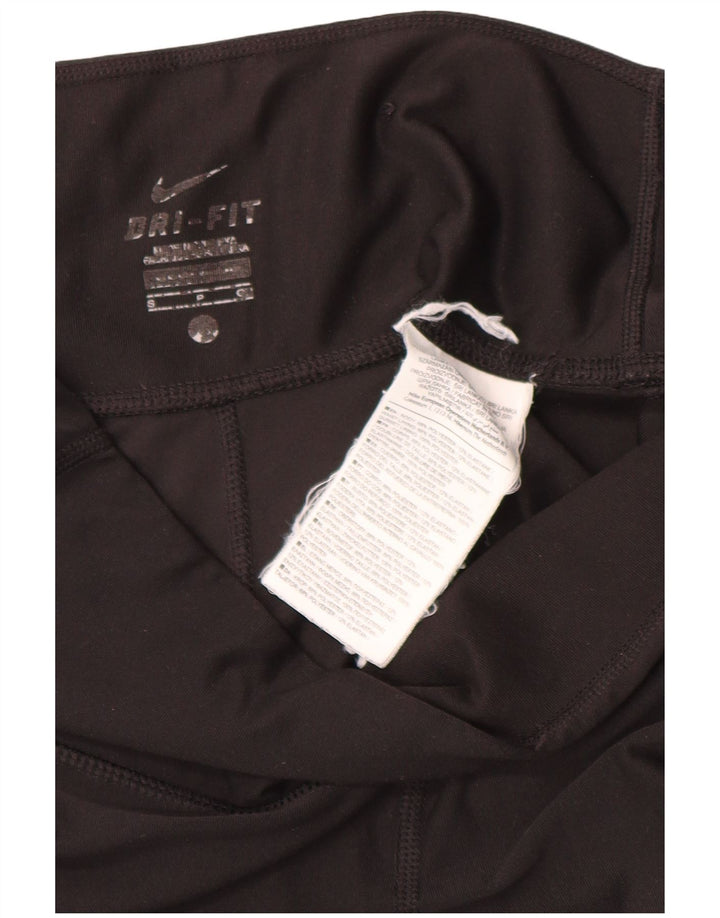 Leggings Capri Nike pentru femei UK 10 Poliester negru mic