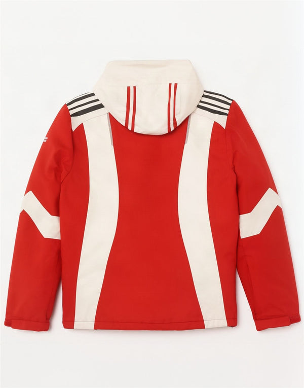 Jachetă de schi pentru bărbați Fila, cu glugă, ajustată, UK 34 XS, poliester color bloc roșu
