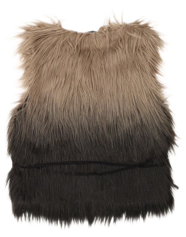 Gilet Broadway pentru femei din blană artificială UK 14, gri mediu, modacrl color bloc