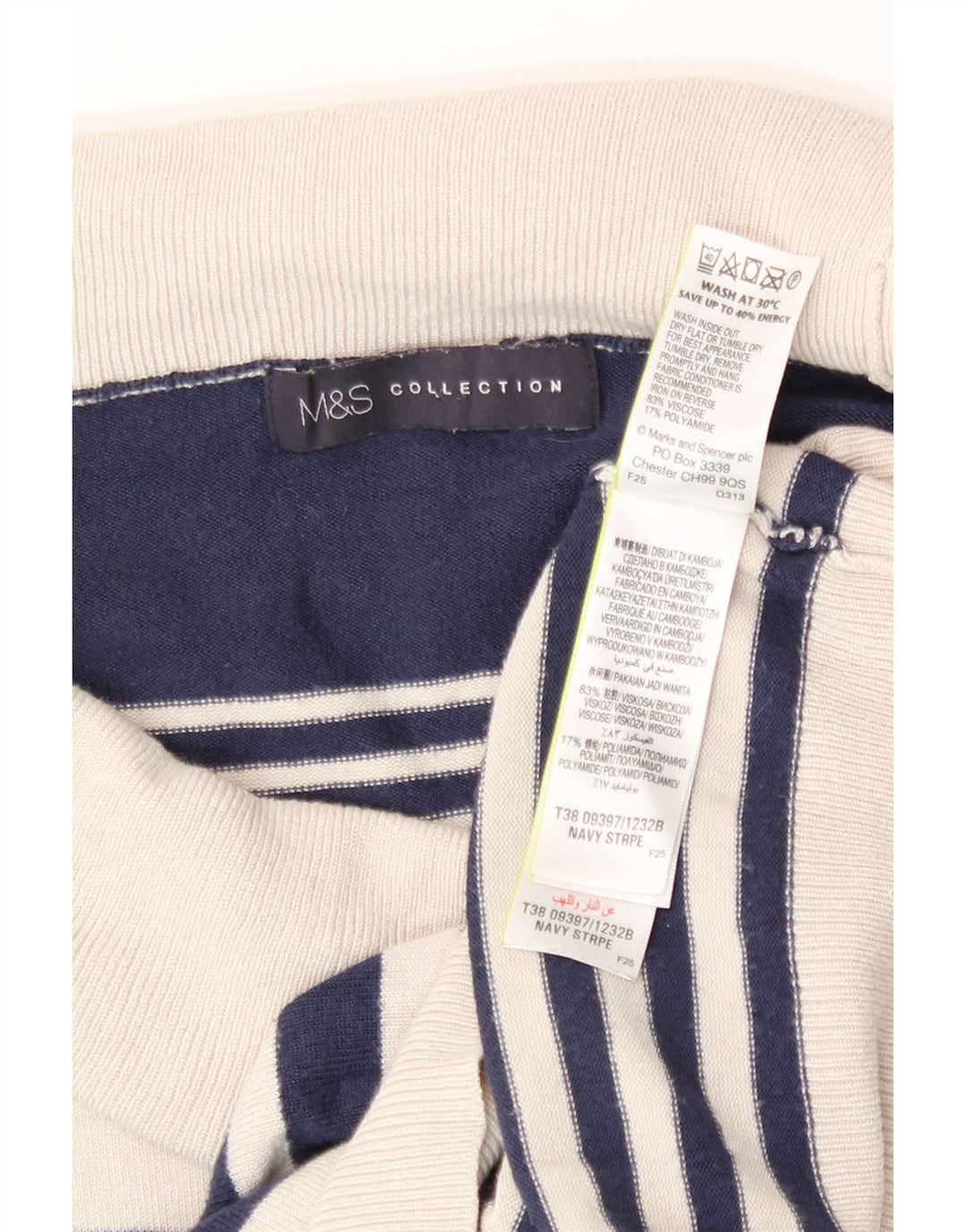 Pulover pentru femei Marks & Spencer cu gât rulat, mare, bleumarin, UK 14