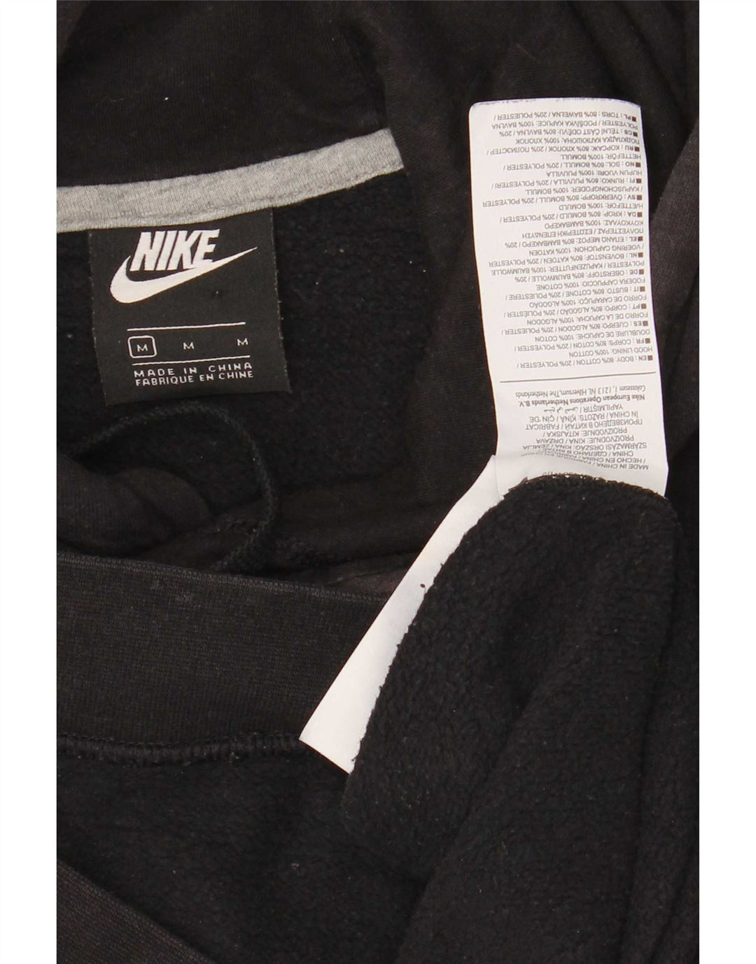 Pulover Nike Grafic pentru bărbați, bumbac mediu negru