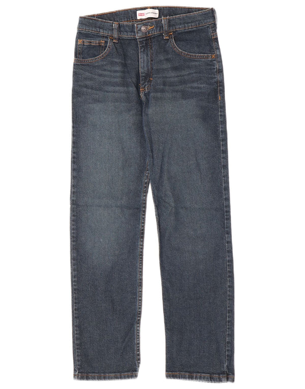 Wrangler Boys Classic Fit Straight Jeans 13-14 Years W27 L27 Blue Cotton