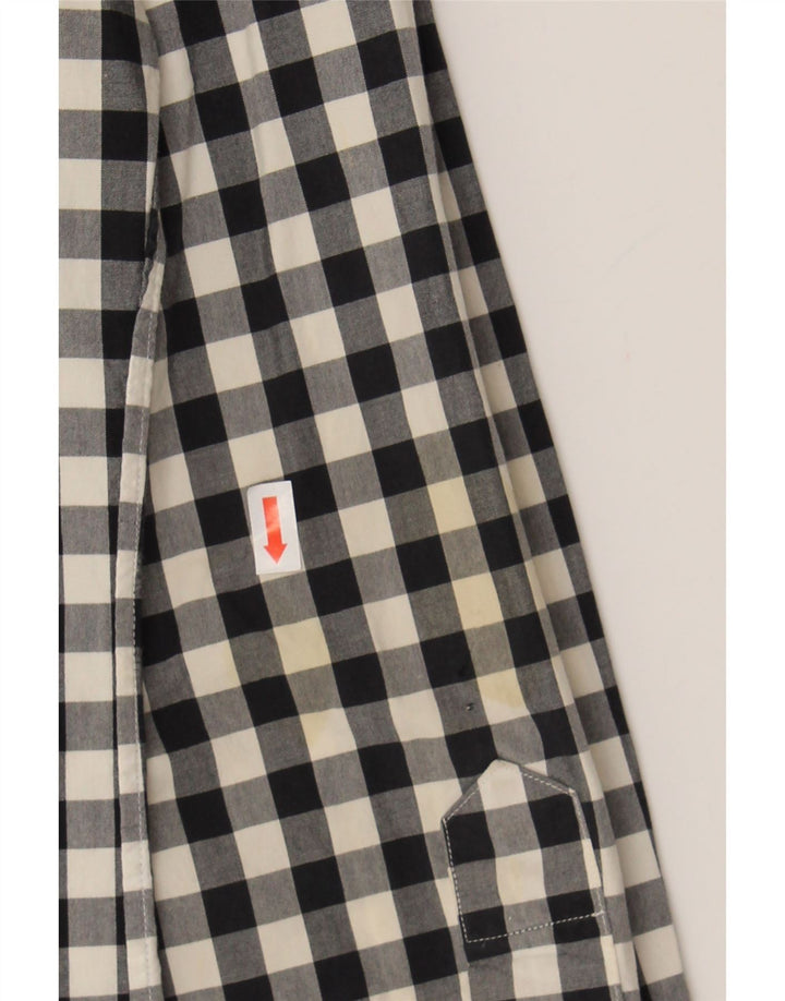 RALPH LAUREN Mens Custom Fit Shirt Large Black Check Cotton Vintage Ralph Lauren and Second-Hand Ralph Lauren from Messina Hembry 