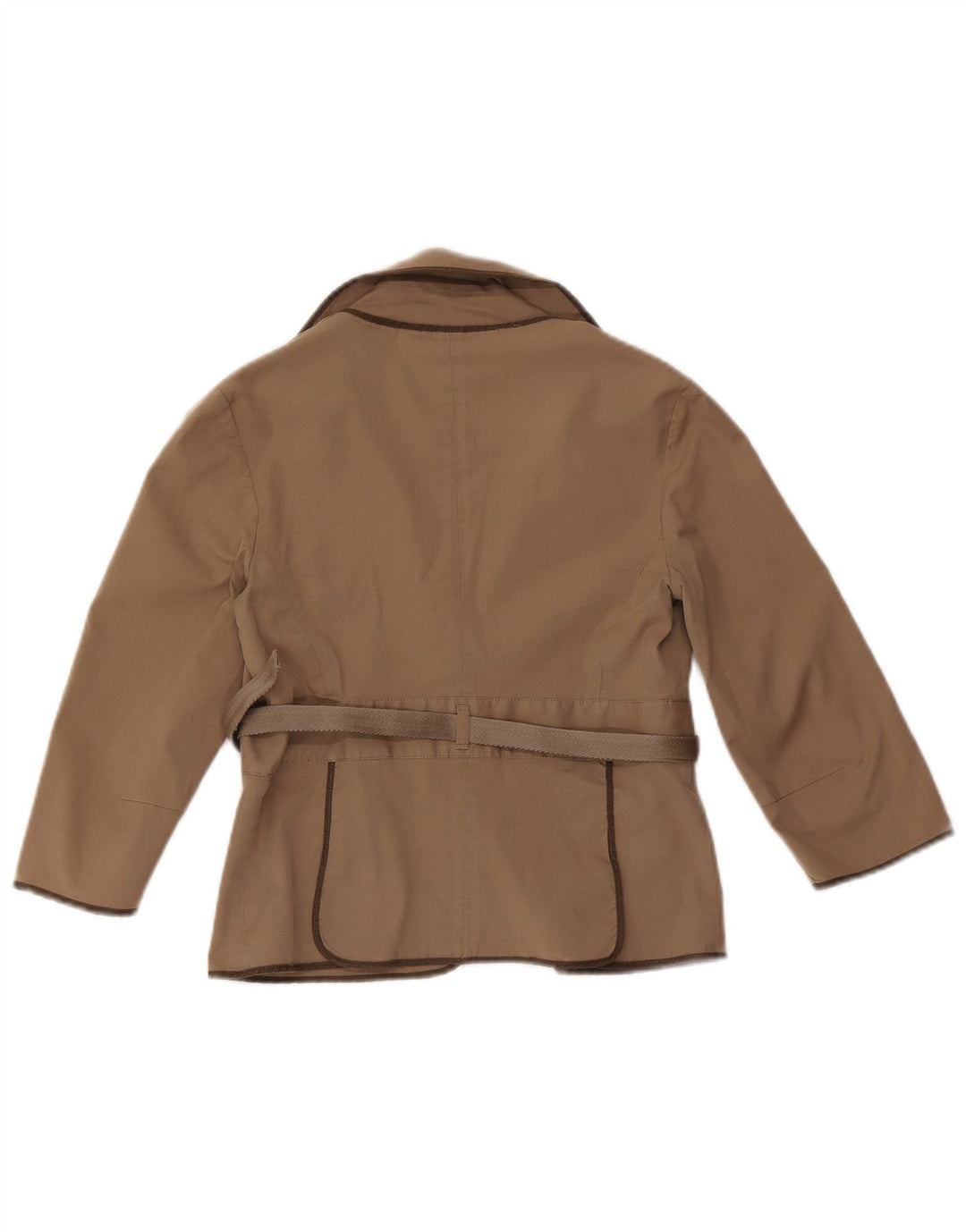 Jachetă Blazer pentru femei Crop cu mâneci 3/4 UK 12 Bumbac mediu bej