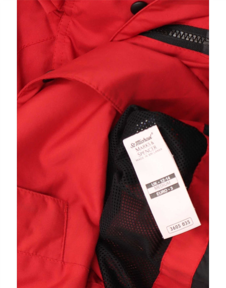 Pelernă de ploaie supradimensionată pentru femei Marks & Spencer UK 12/14 Poliester roșu mediu