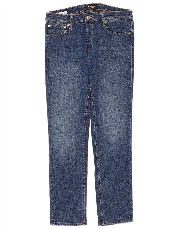 JACK & JONES Blugi GLENN Slim pentru bărbați W32 L30 Bumbac albastru