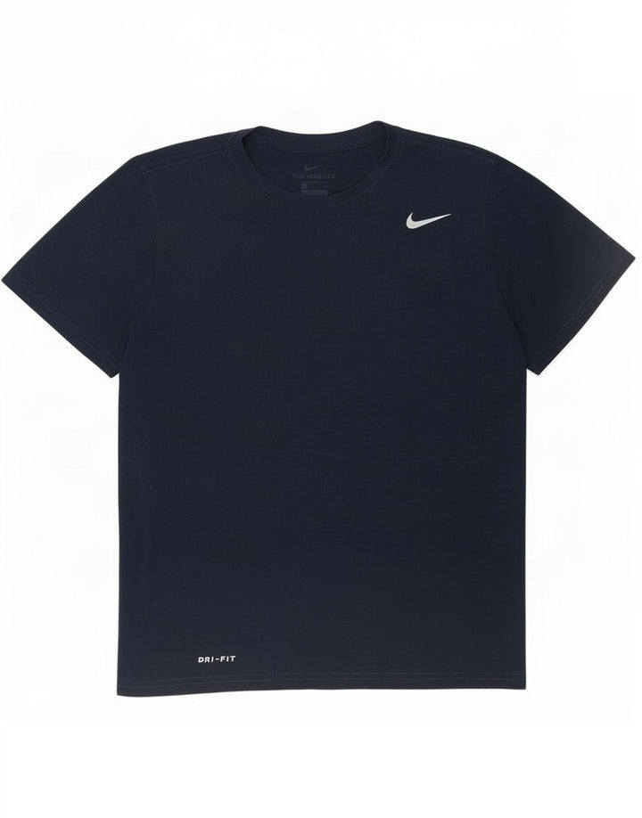 Tricou pentru bărbați Nike Dri Fit Top mic, albastru bleumarin, poliester