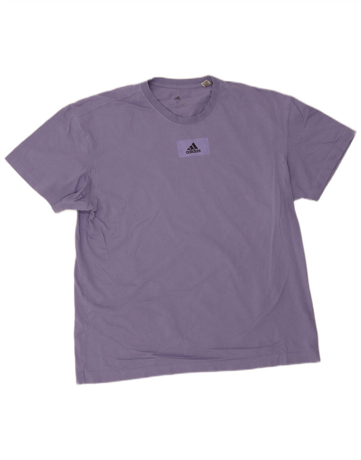Tricou grafic pentru bărbați Adidas Top din bumbac violet mediu