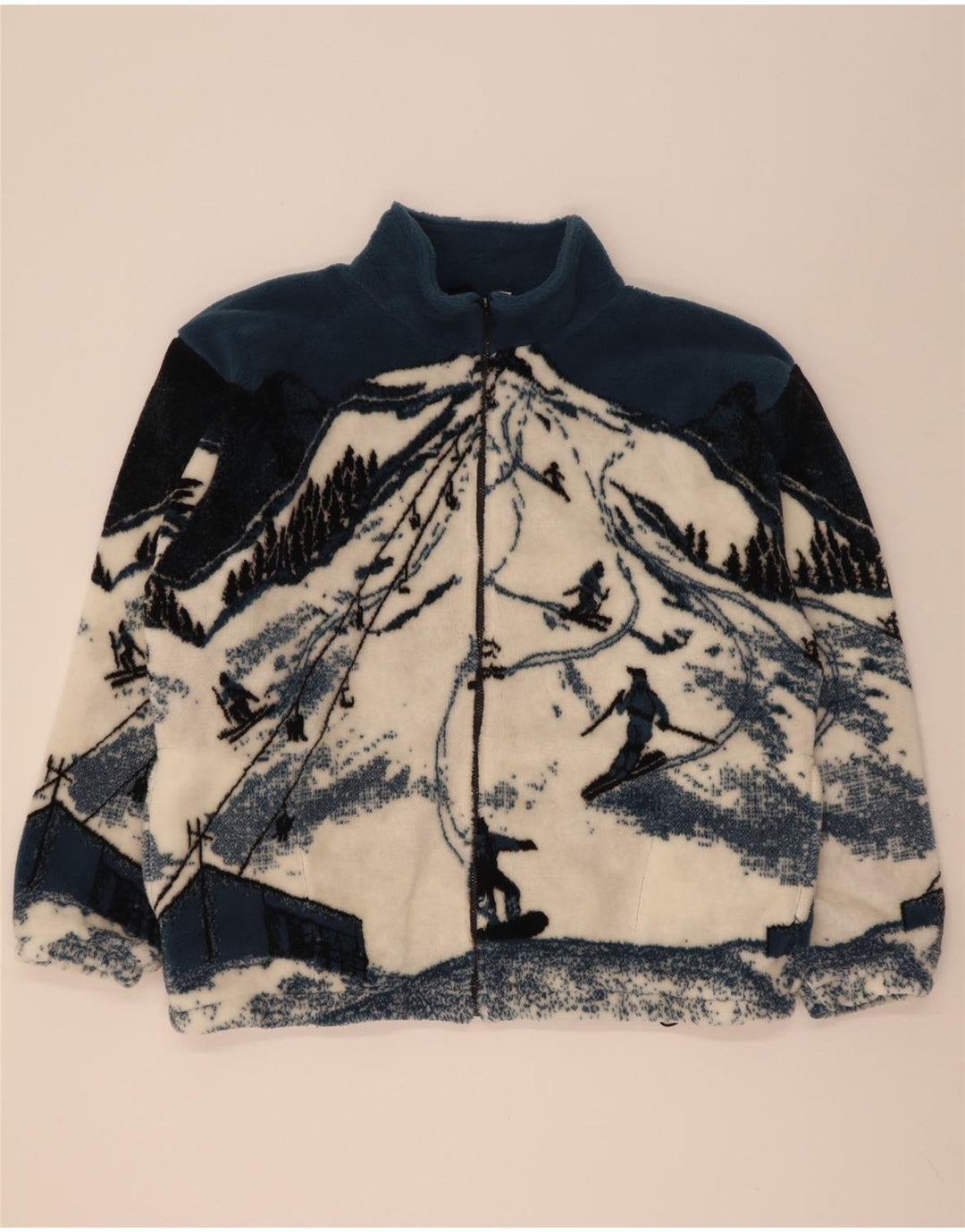 Jachetă din lână Galloway pentru bărbați, cu model abstract, UK 44 2XL, albastru, bloc de culoare