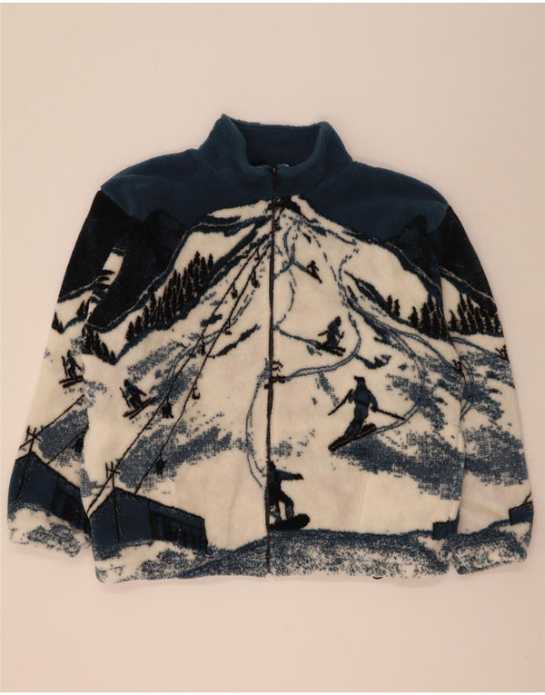 Jachetă din lână Galloway pentru bărbați, cu model abstract, UK 44 2XL, albastru, bloc de culoare