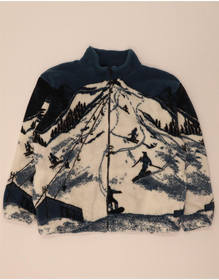 Jachetă din lână Galloway pentru bărbați, cu model abstract, UK 44 2XL, albastru, bloc de culoare