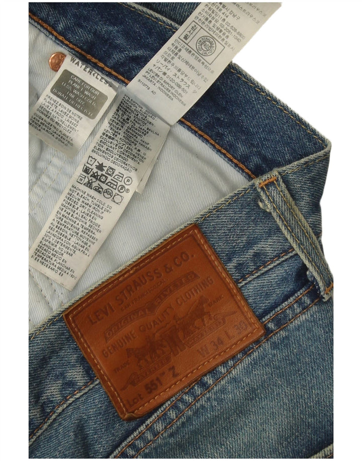 Blugi drepti pentru bărbați Levi's 551 W34 L30 Bumbac albastru