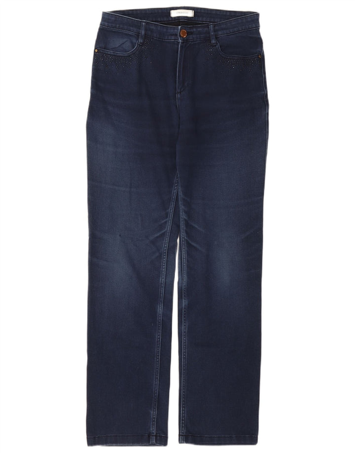 Blugi drepti pentru femei Marks & Spencer UK 12 Medium L30 L30 Bumbac albastru