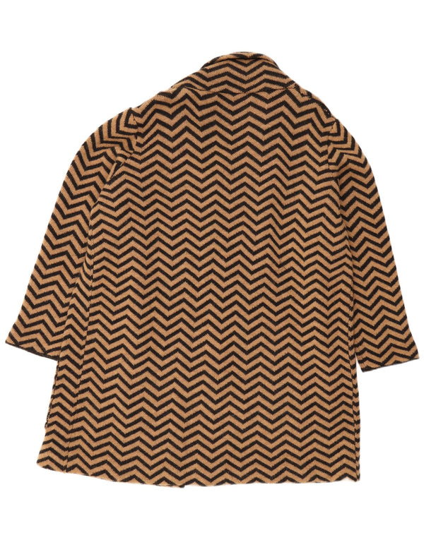 Pulover cardigan cu paragate Fiorella Rubino pentru femei UK 18 XL Brown Chevron