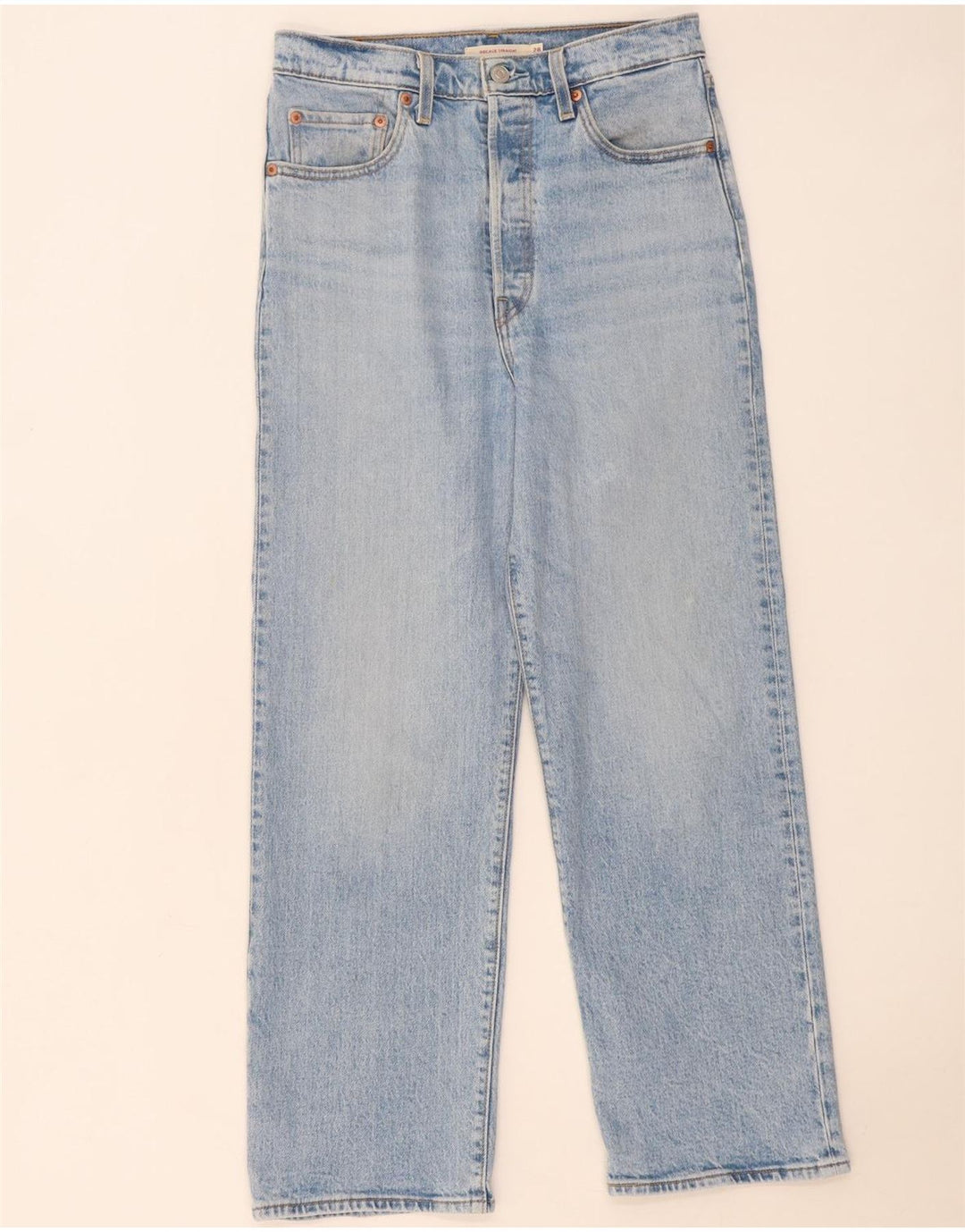 Blugi drepti pentru femei Levi's Ribcage W28 L27 Bumbac albastru