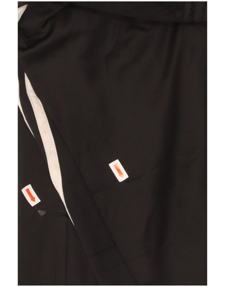 ADIDAS Boys Climalite Tracksuit Trousers 11-12 Years Large Black Polyester