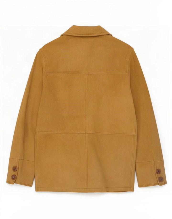 Jachetă vintage de piele intoarsa pentru femei IT 42 Medium Beige