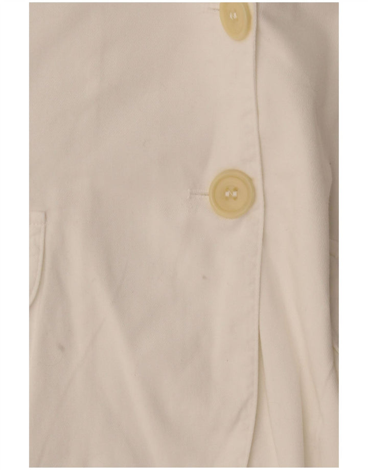 Top cardigan cu mânecă scurtă pentru femei Benetton IT 42 bumbac alb mediu