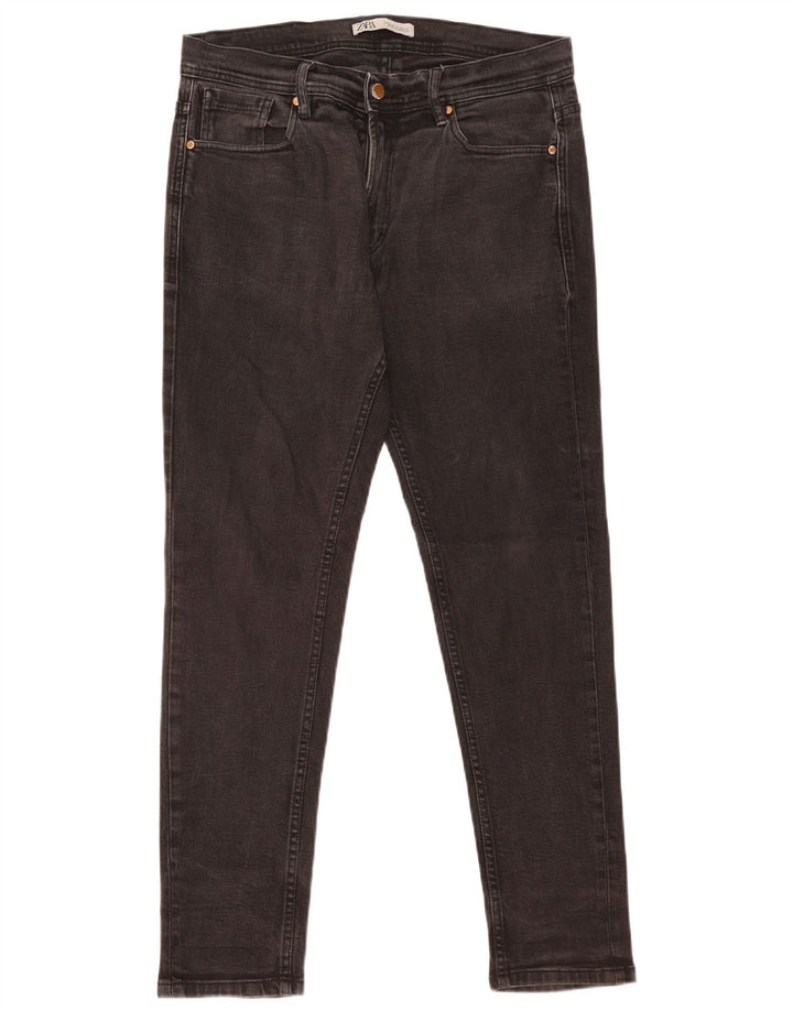Blugi slim pentru bărbați Zara EU 46 XL W36 L30 negri