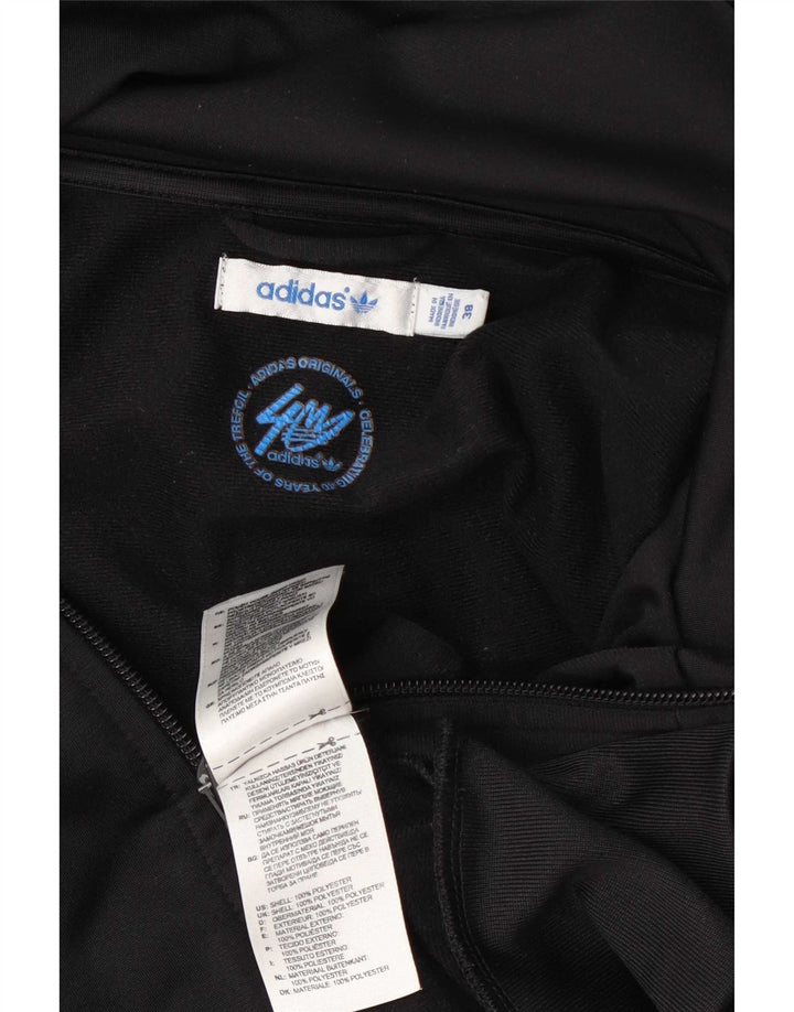 Jachetă de top pentru trening grafic Adidas pentru femei EU 38 Poliester mediu negru