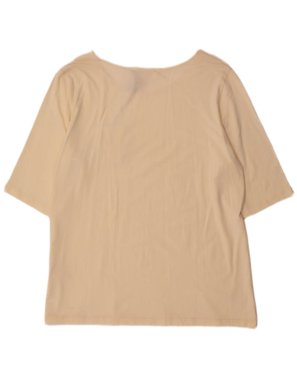 MARINA RINALDI Tricou supradimensionat pentru femei UK 16 Large Beige Viscose