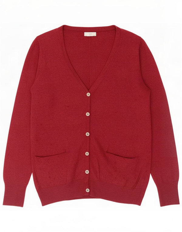Fat Face Womens Cardigan Sweater UK 10 Small Burgundy Wool