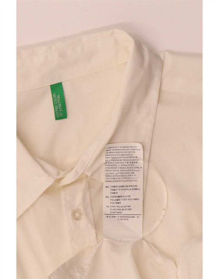 Cămașă Benetton pentru bărbați XL Bumbac alb