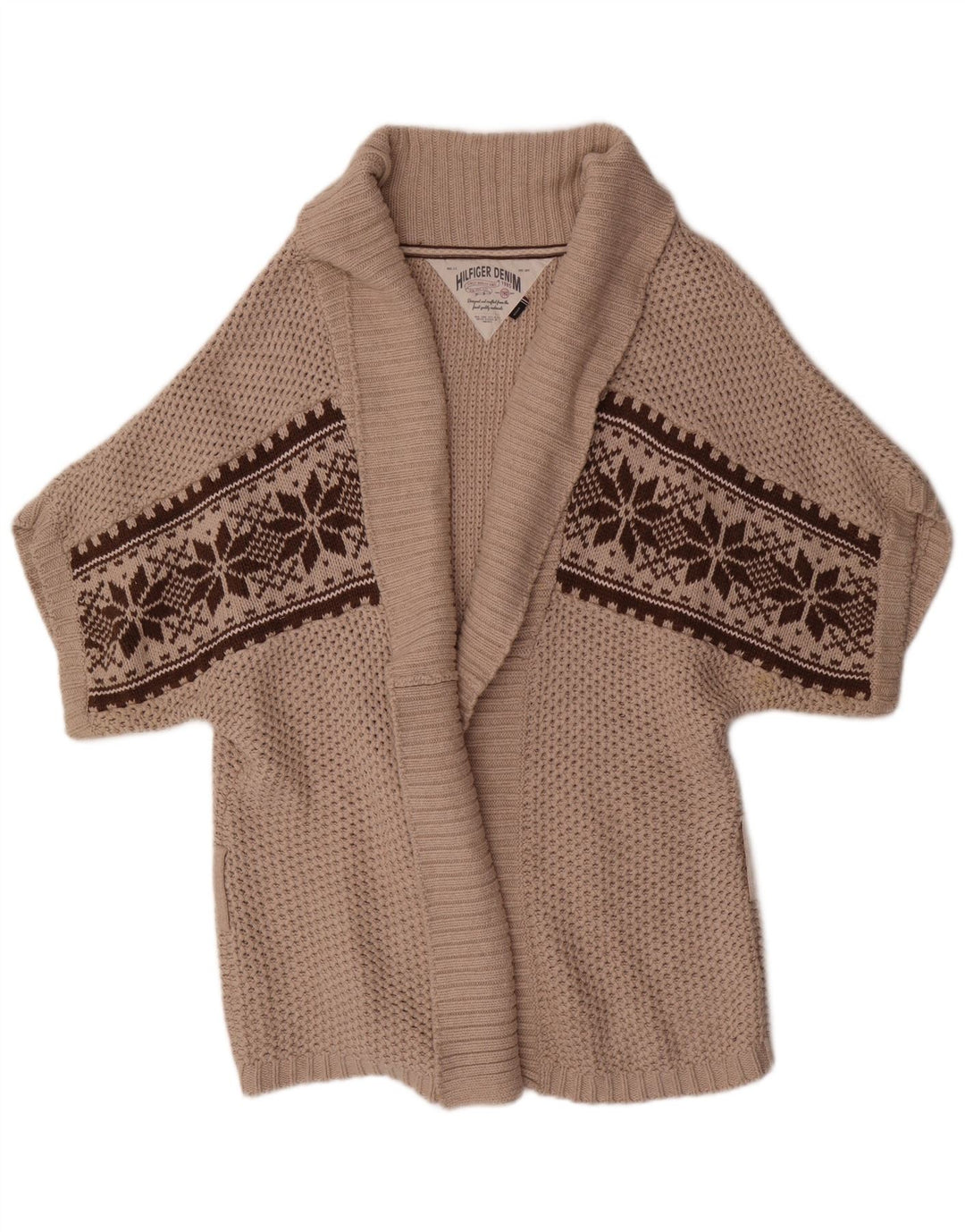 Pulover cardigan cu mânecă scurtă pentru femei Tommy Hilfiger UK 14 gri mediu