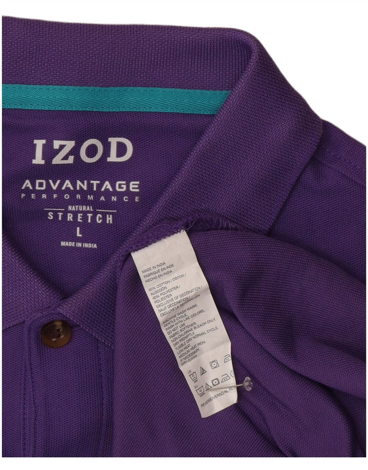 Tricou polo Izod pentru bărbați, bumbac mov mare
