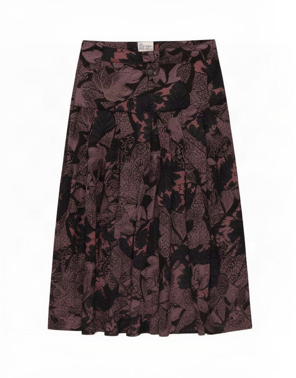 Michael H Fustă A-Line pentru femei cu talie înaltă UK 12 Medium W28 Black Floral