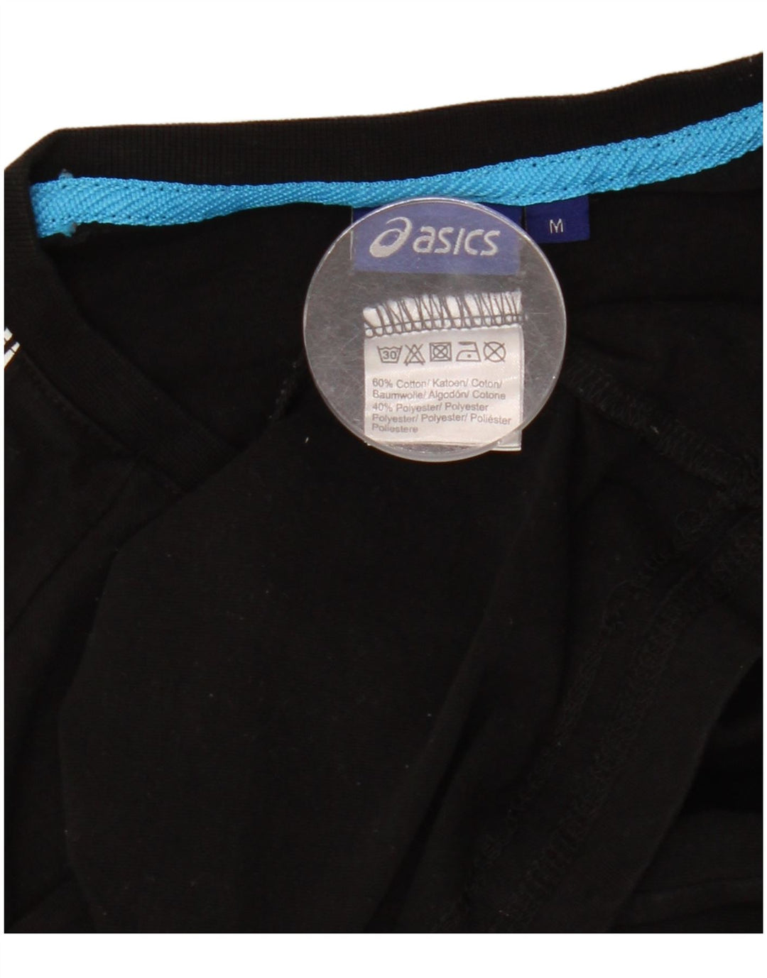 Tricou grafic ASICS pentru bărbați Top mediu din bumbac negru