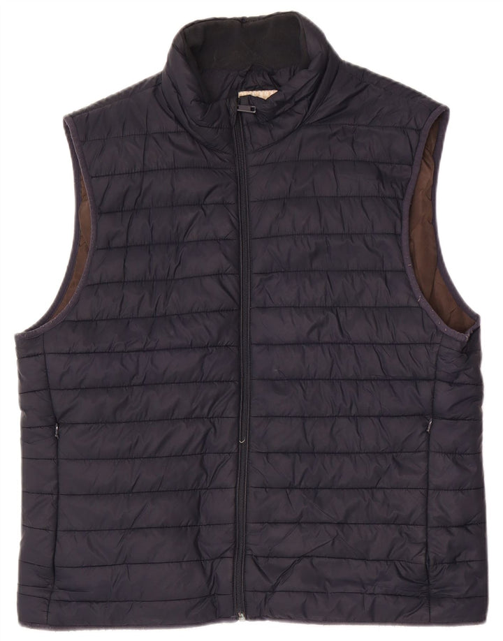 Gilet căptușit pentru bărbați Zara UK 40 mare, albastru, poliester