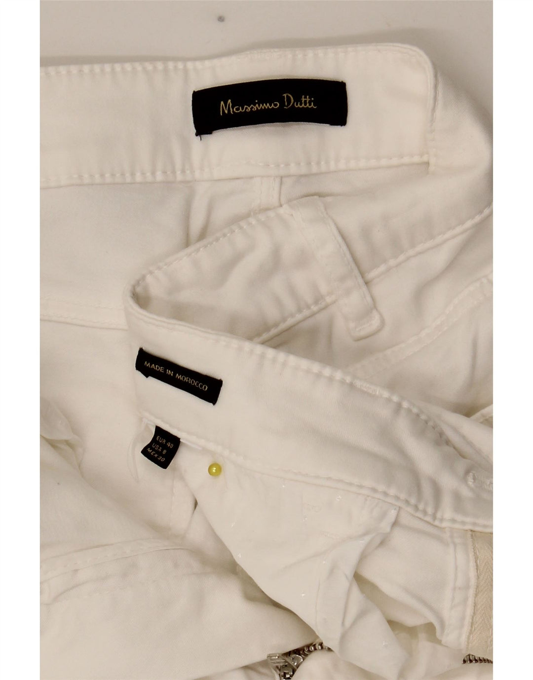 Massimo Dutti Pantaloni de damă slim casual EU 40 Medium W28 L28 Alb