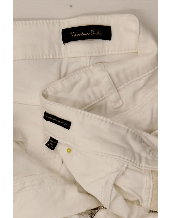 Massimo Dutti Pantaloni de damă slim casual EU 40 Medium W28 L28 Alb