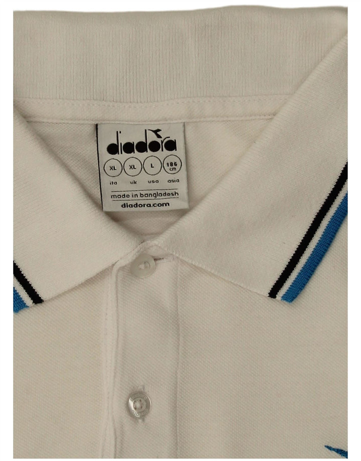 DIADORA Tricou Polo XL Alb Bumbac