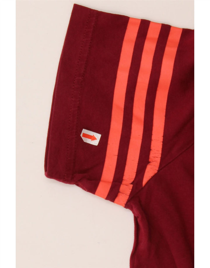 Tricou grafic ADIDAS pentru băieți Top 11-12 ani bumbac maro