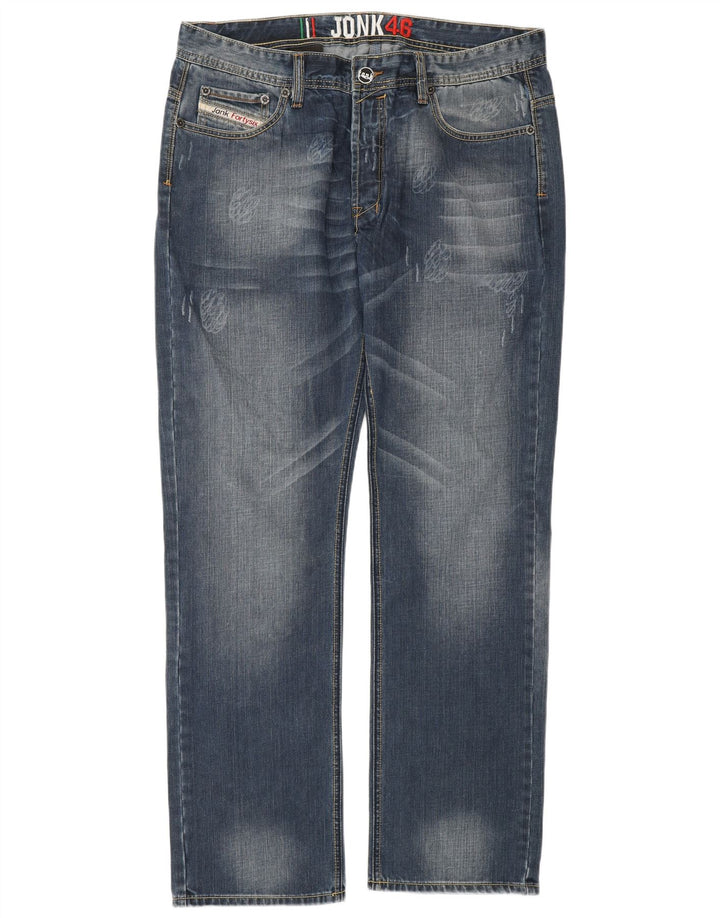 Blugi drepți vintage pentru bărbați IT 54 2XL L36 L34 Bumbac albastru